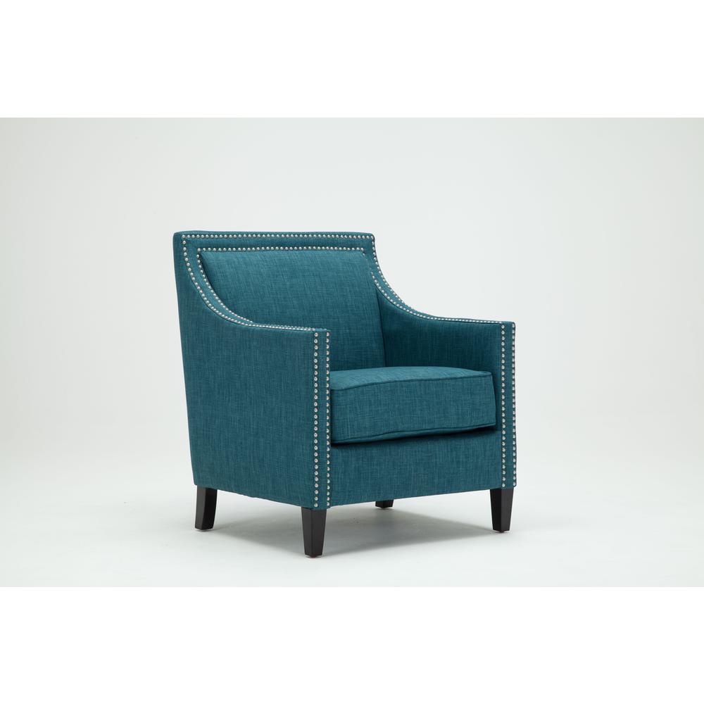 Taslo Teal Accent Chair. Picture 3