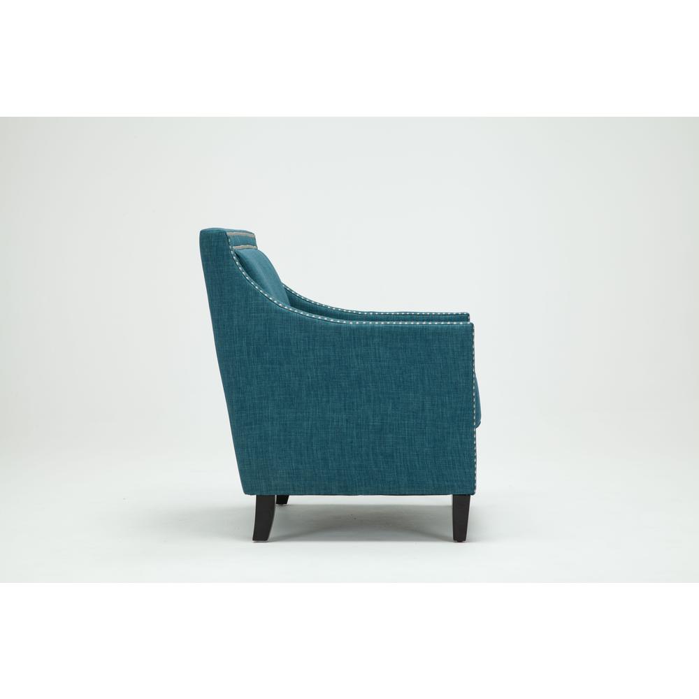 Taslo Teal Accent Chair. Picture 5