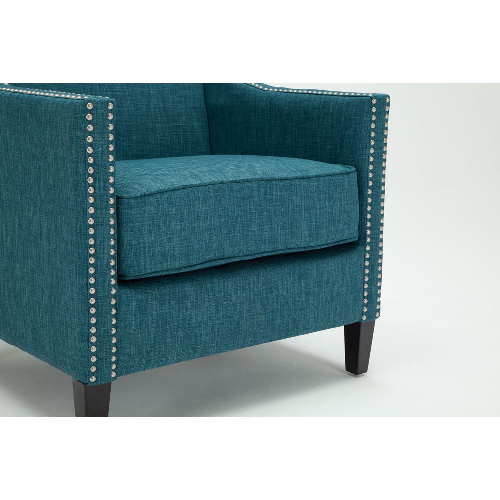 Taslo Teal Accent Chair. Picture 9