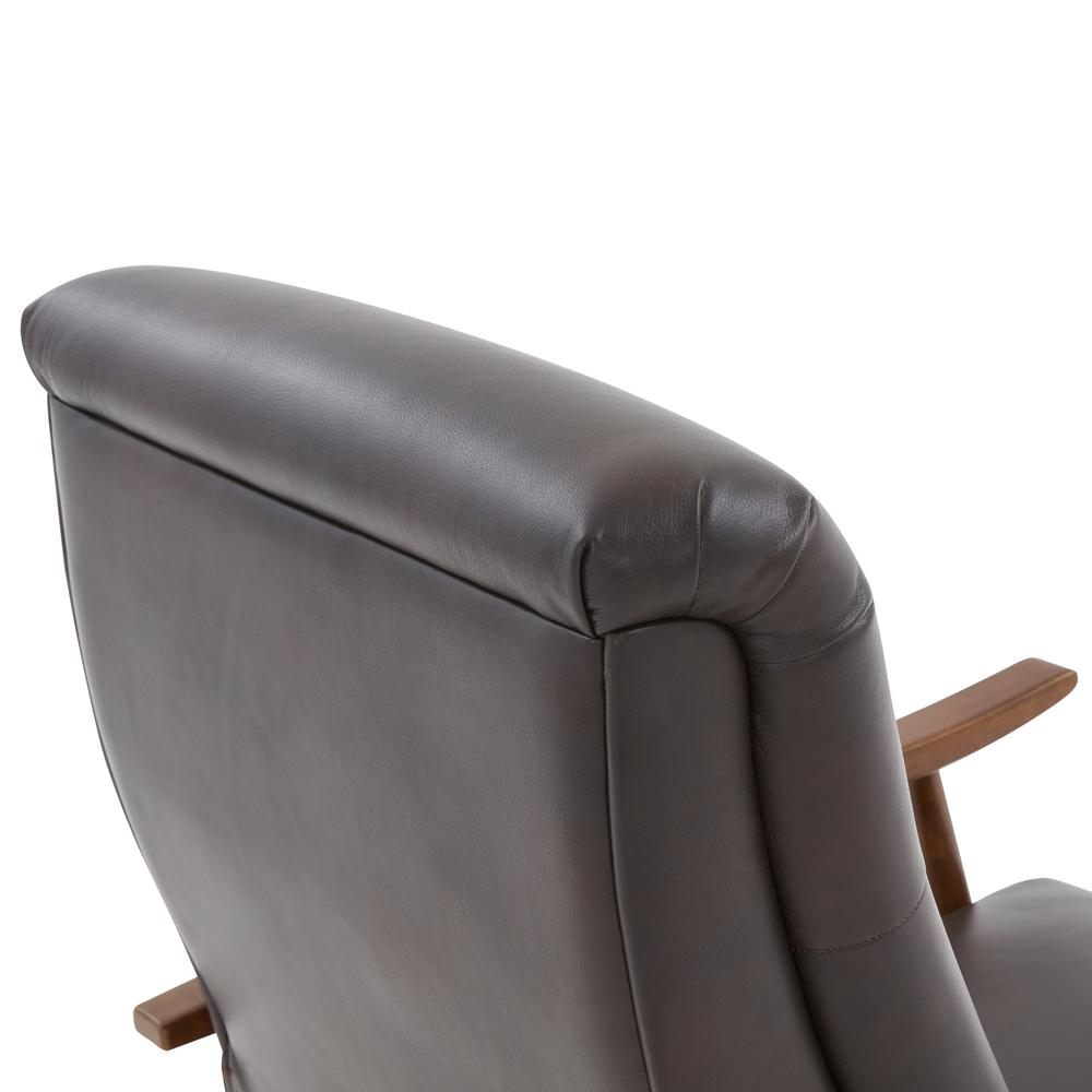 Solaris Wood Arm Push Back Recliner - Burnished Brown. Picture 18