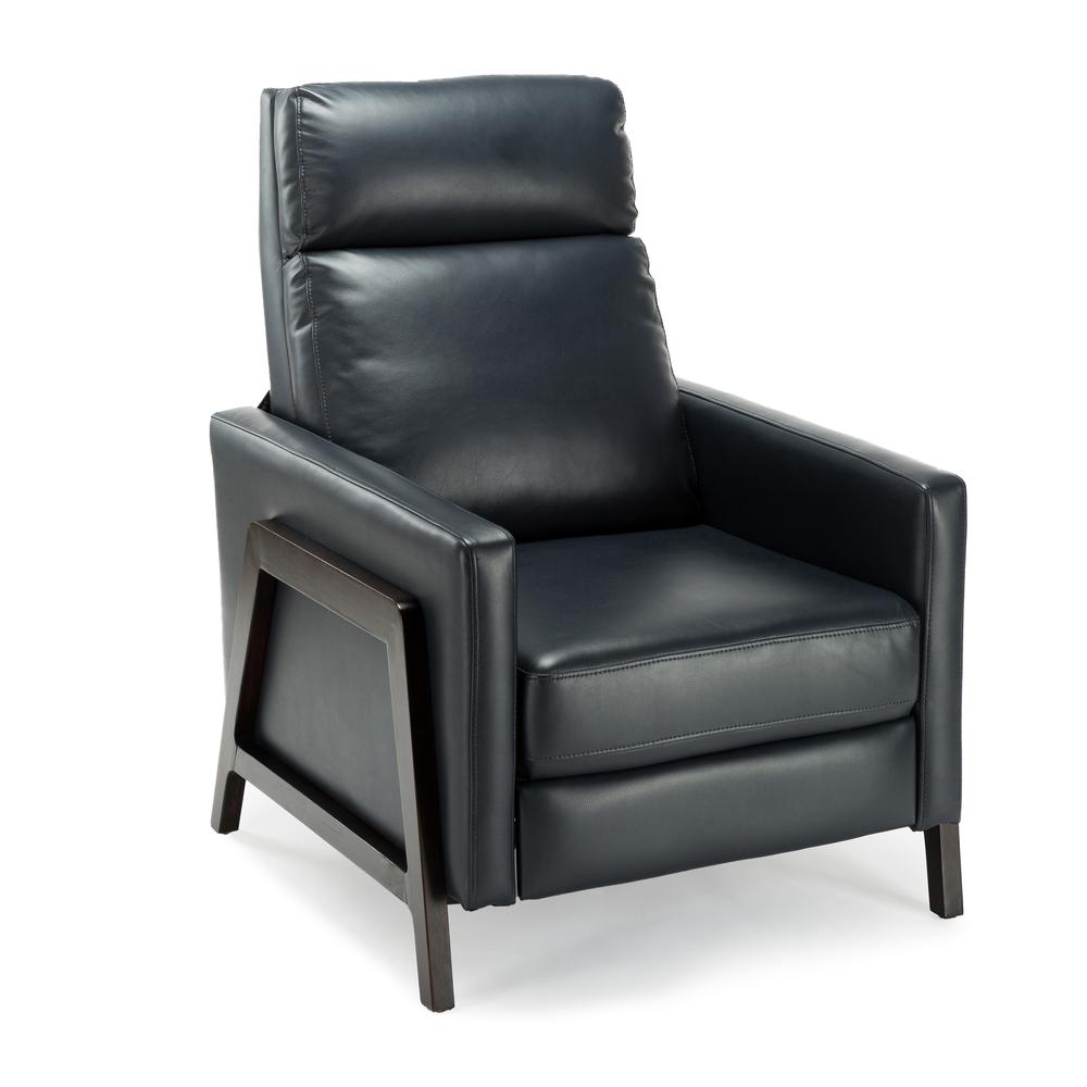 Maxton Push Back Recliner - Midnight Blue. Picture 1