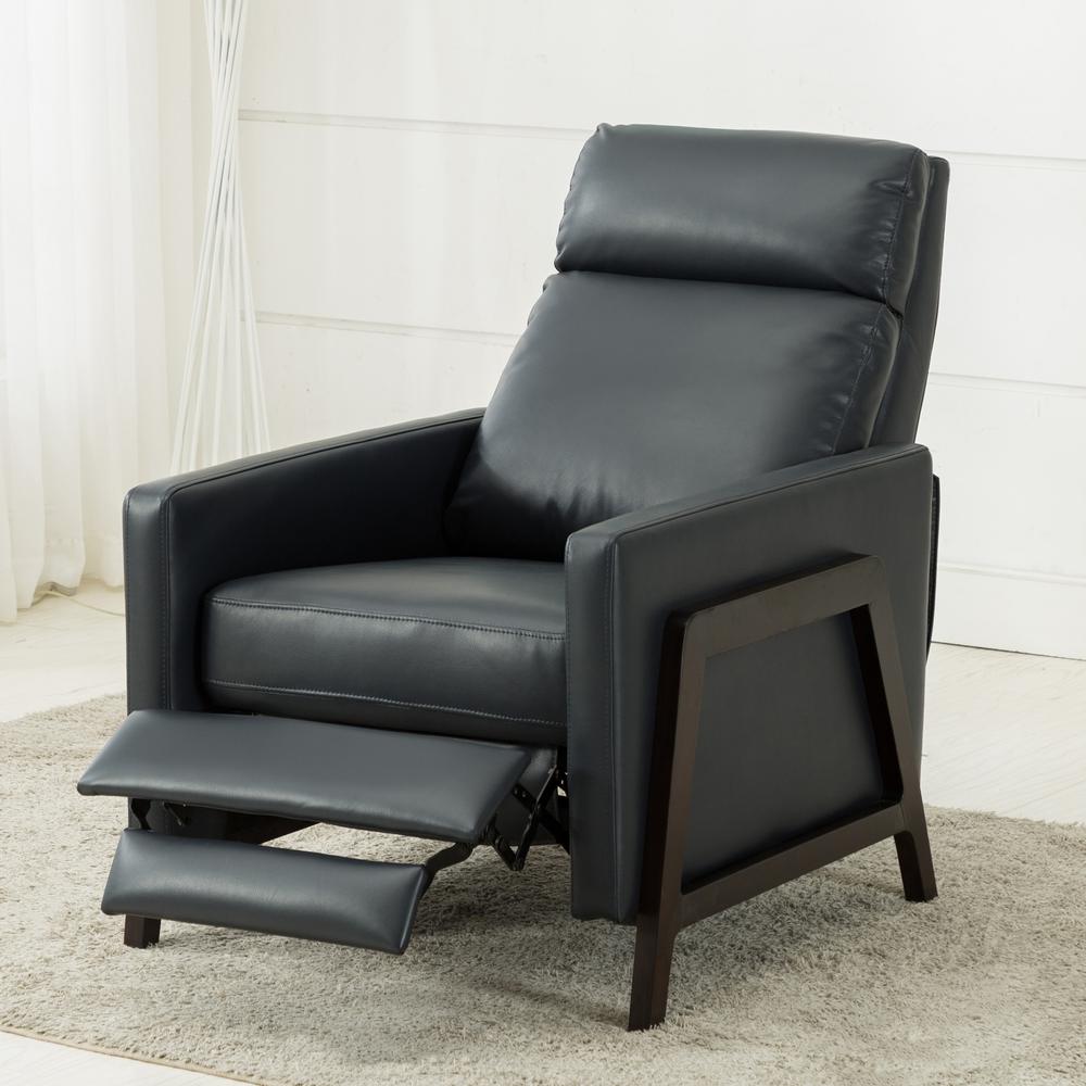 Maxton Push Back Recliner - Midnight Blue. Picture 9