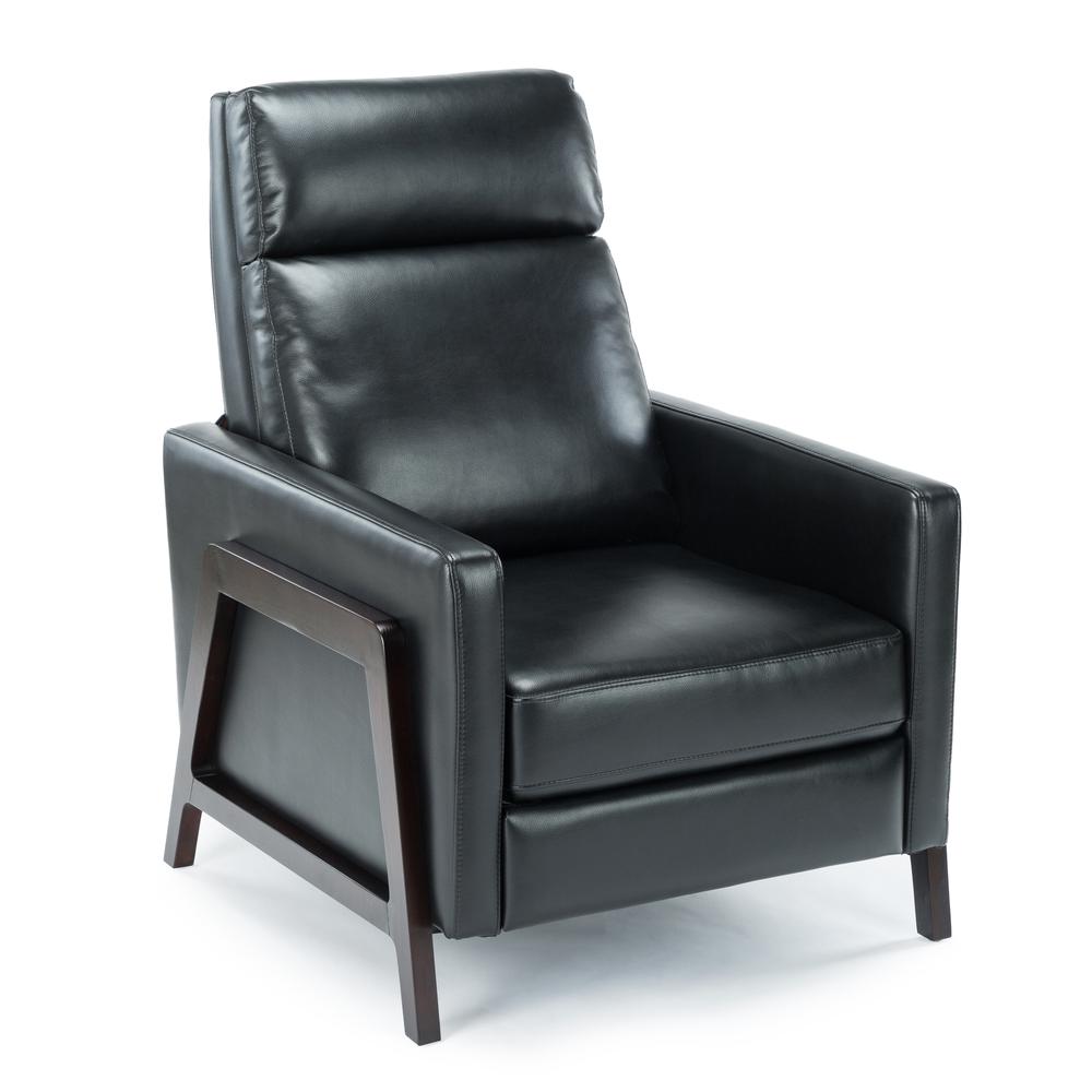 Maxton Push Back Recliner - Black. Picture 1
