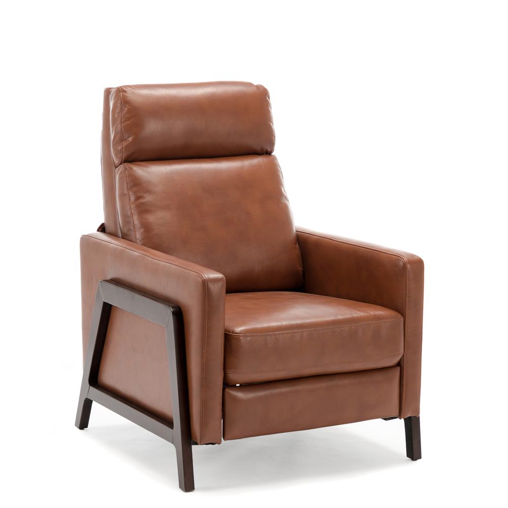 Maxton Push Back Recliner -Caramel. Picture 1