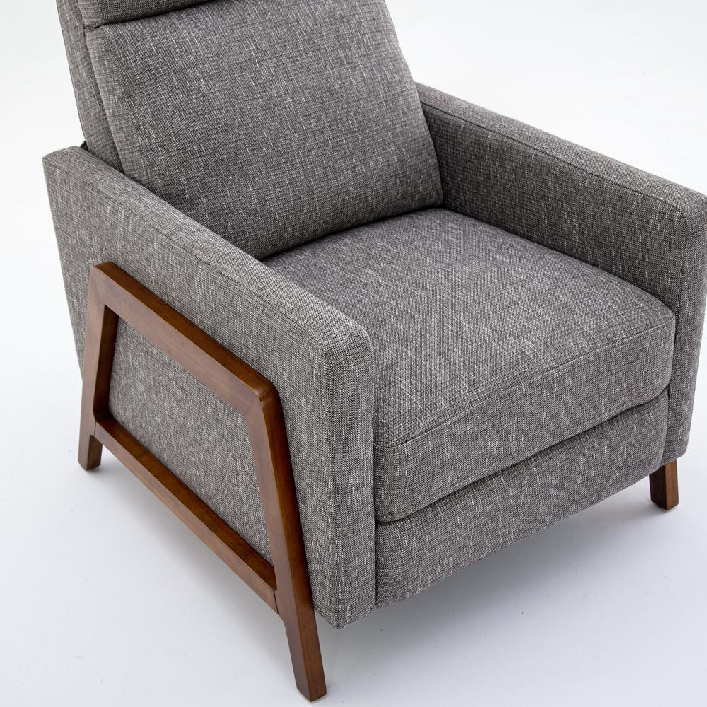 Veneto Push Back Recliner in Performance Fabric - Ashen Grey. Picture 15