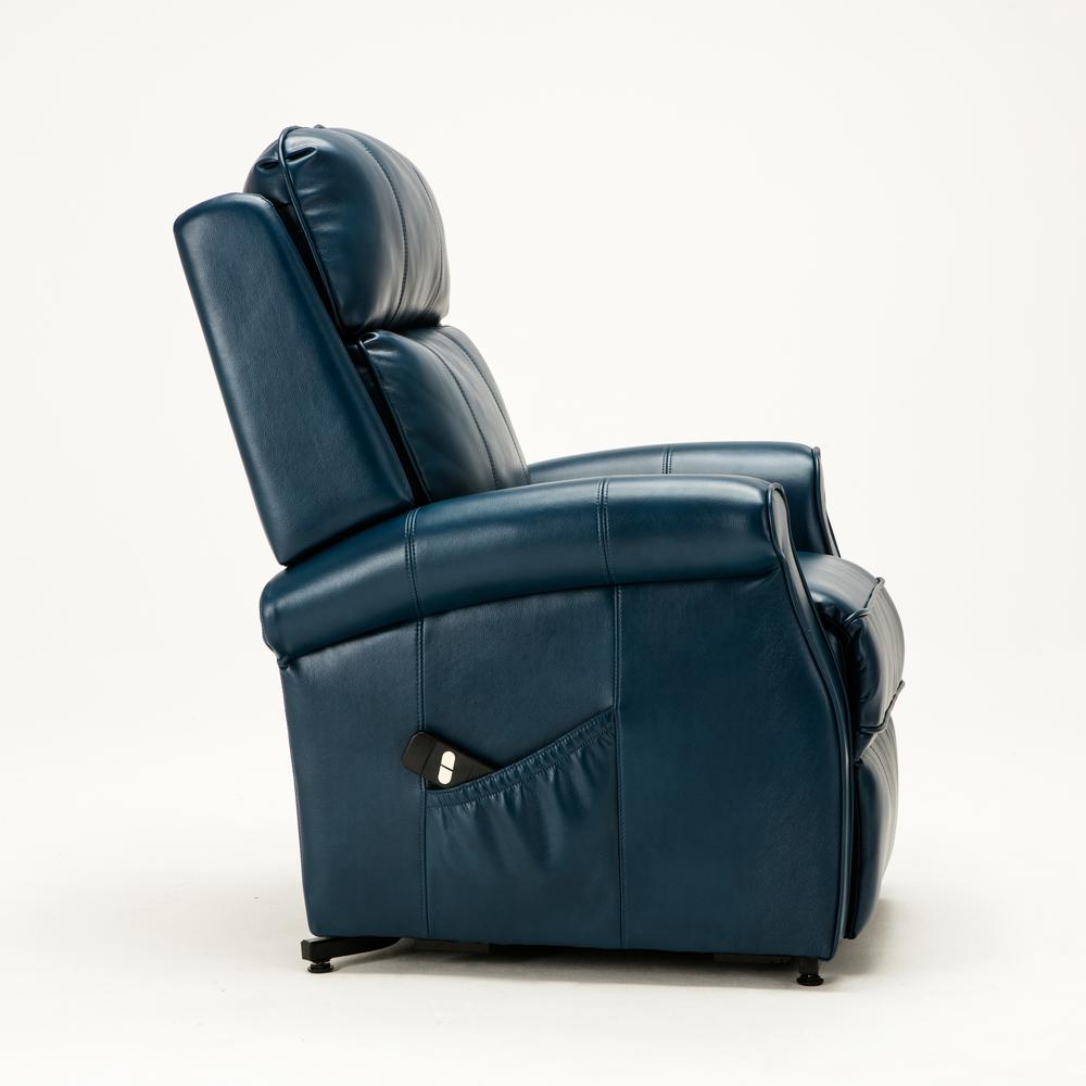 Lehman Navy Blue Traditional Lift Chair. Picture 9