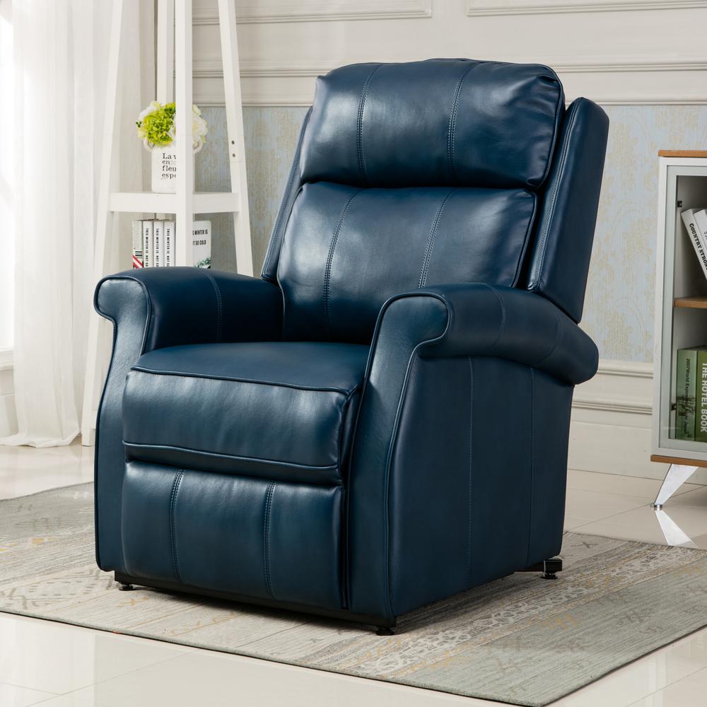 Lehman Navy Blue Traditional Lift Chair. Picture 11