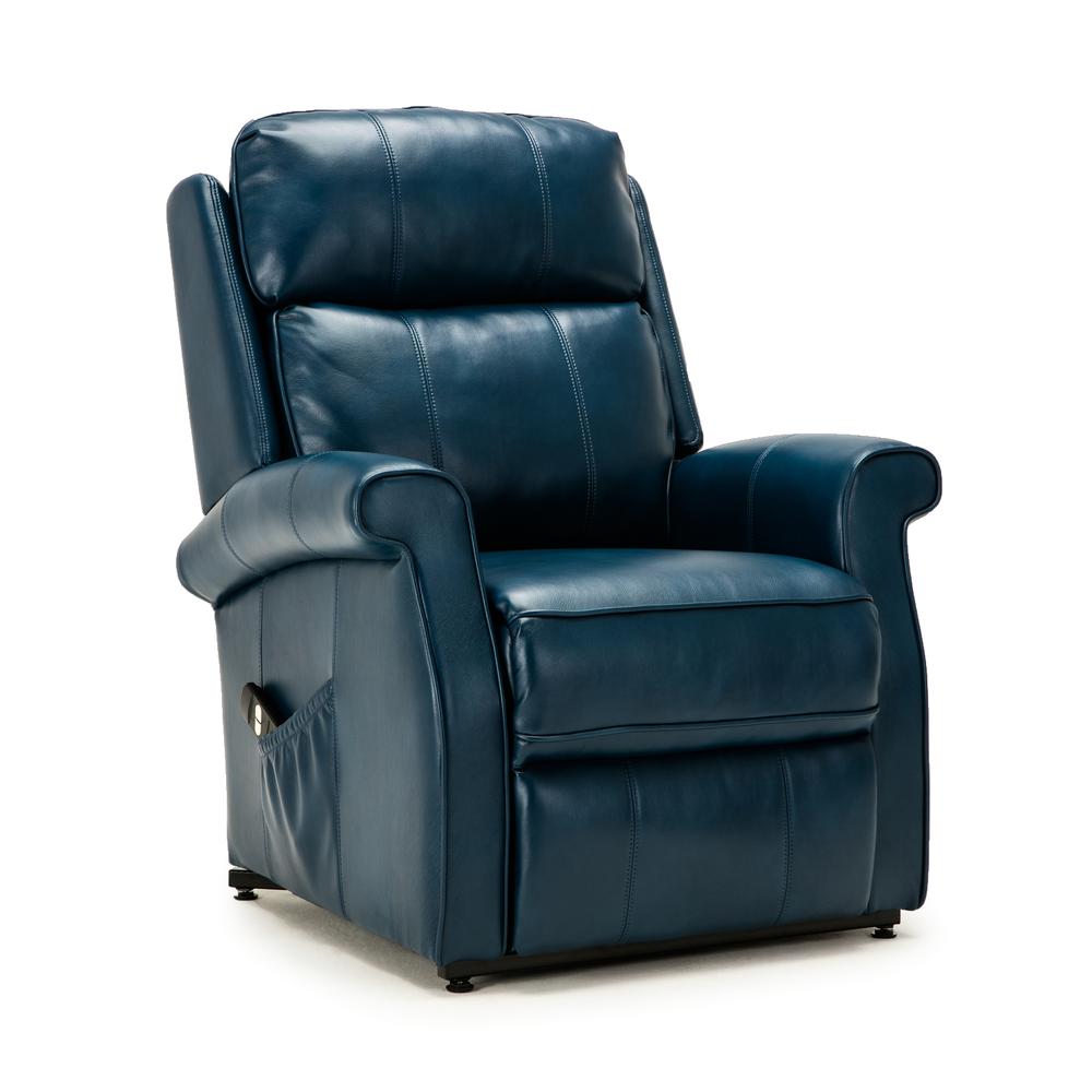 Lehman Navy Blue Traditional Lift Chair. Picture 1