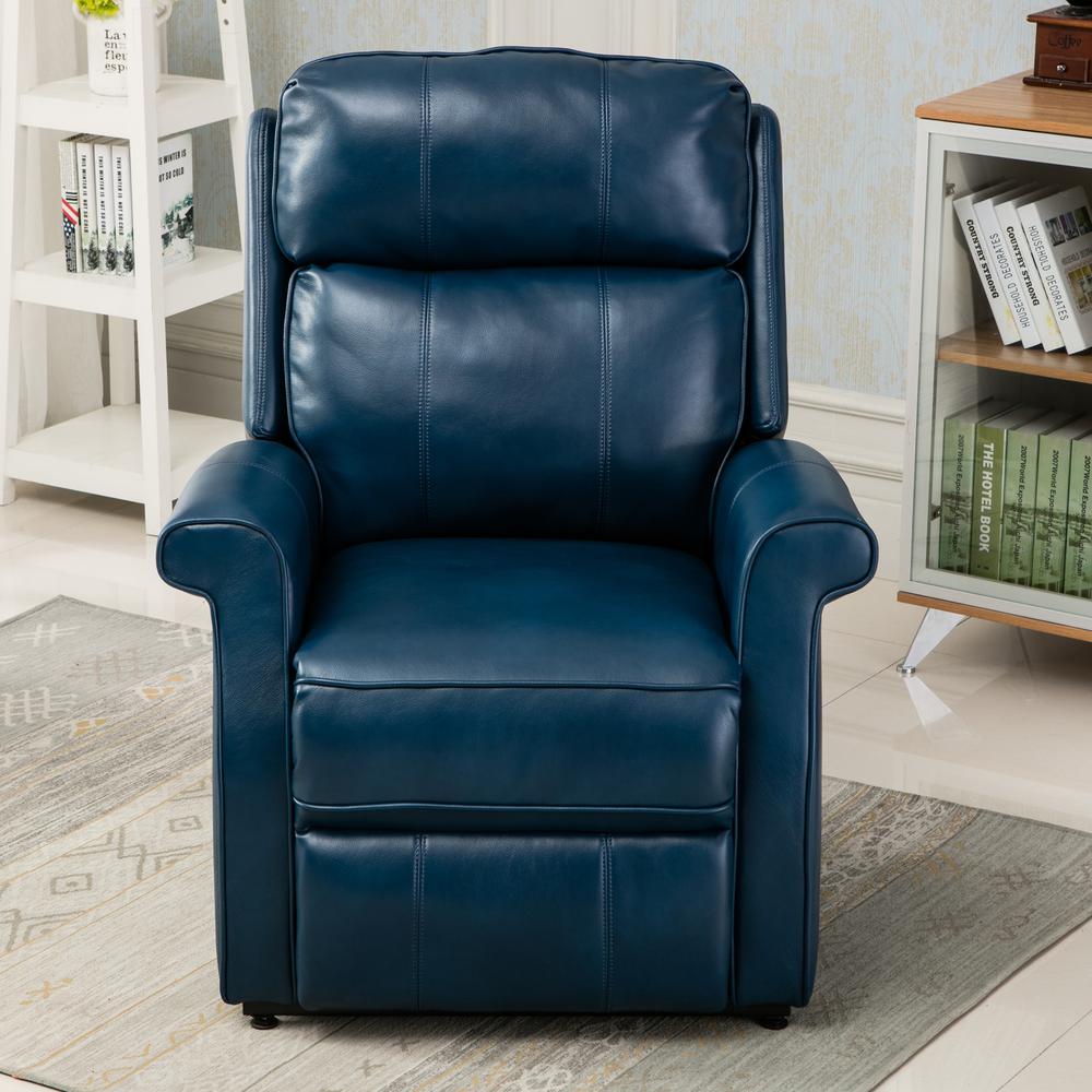 Lehman Navy Blue Traditional Lift Chair. Picture 14