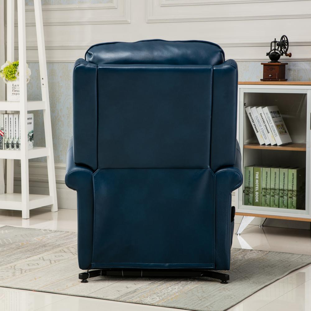 Lehman Navy Blue Traditional Lift Chair. Picture 16