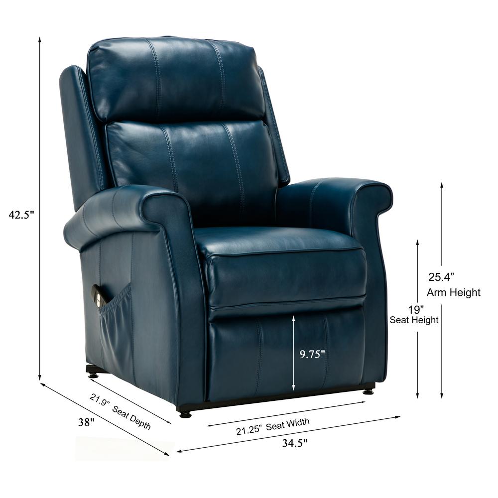 Lehman Navy Blue Traditional Lift Chair. Picture 2