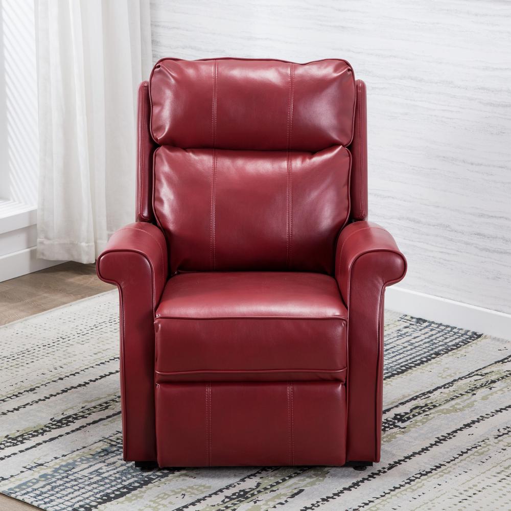 Lehman Red Traditional Lift Chair. Picture 3