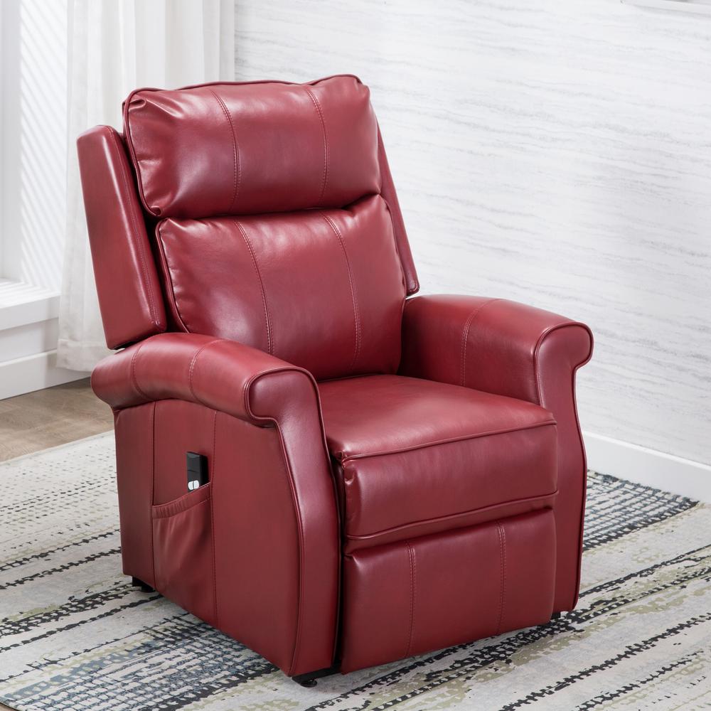 Lehman Red Traditional Lift Chair. Picture 7