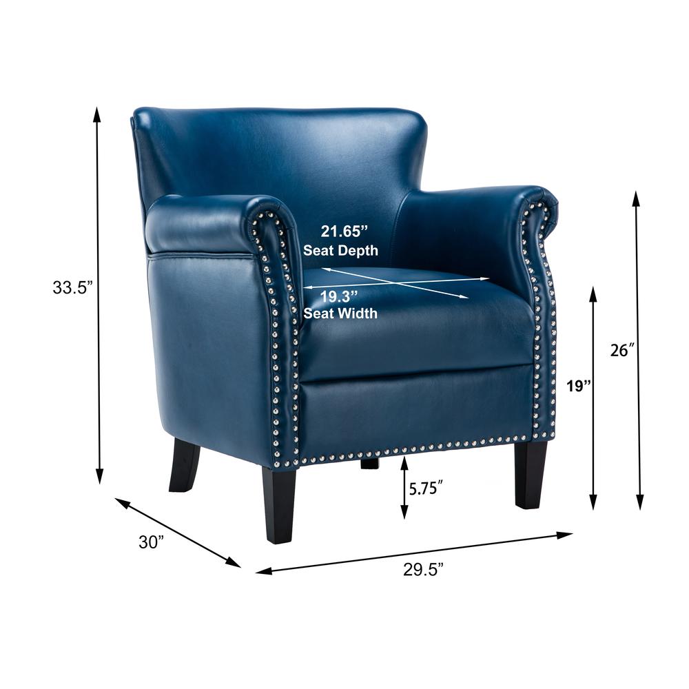 Holly Navy Blue Club Chair. The main picture.