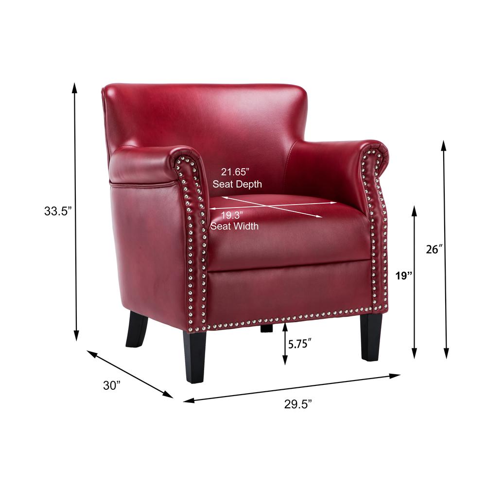 Holly Red Club Chair. Picture 2