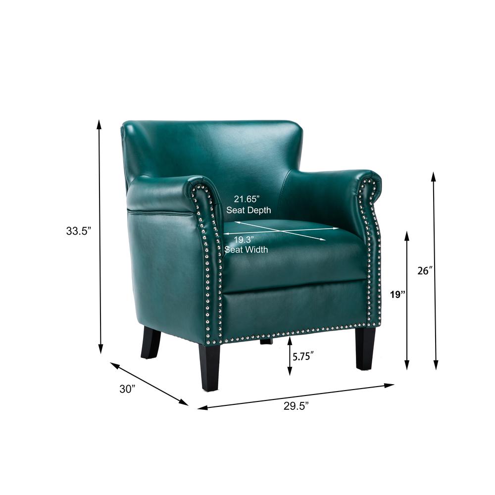 Holly Teal Club Chair. Picture 2