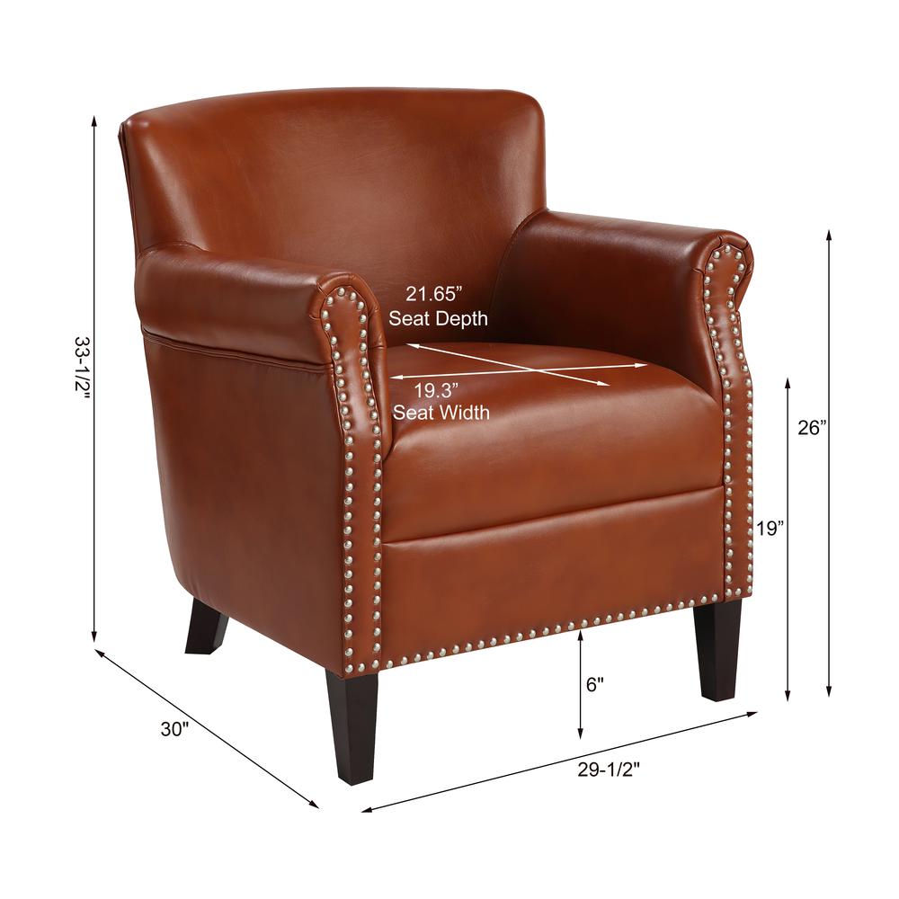 Holly Caramel Club Chair. The main picture.