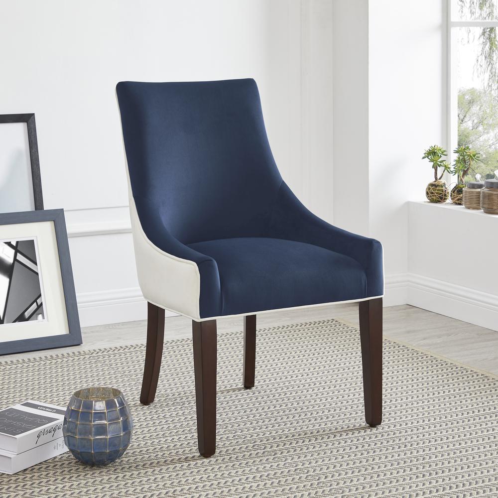 Jolie Upholstered Dining Chair -Navy Blue. Picture 1