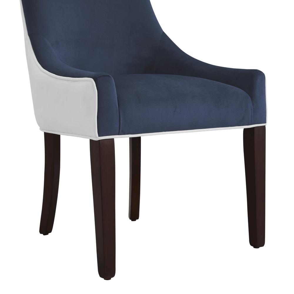 Jolie Upholstered Dining Chair -Navy Blue. Picture 3