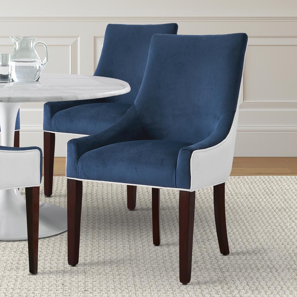 Jolie Upholstered Dining Chair -Navy Blue. Picture 5