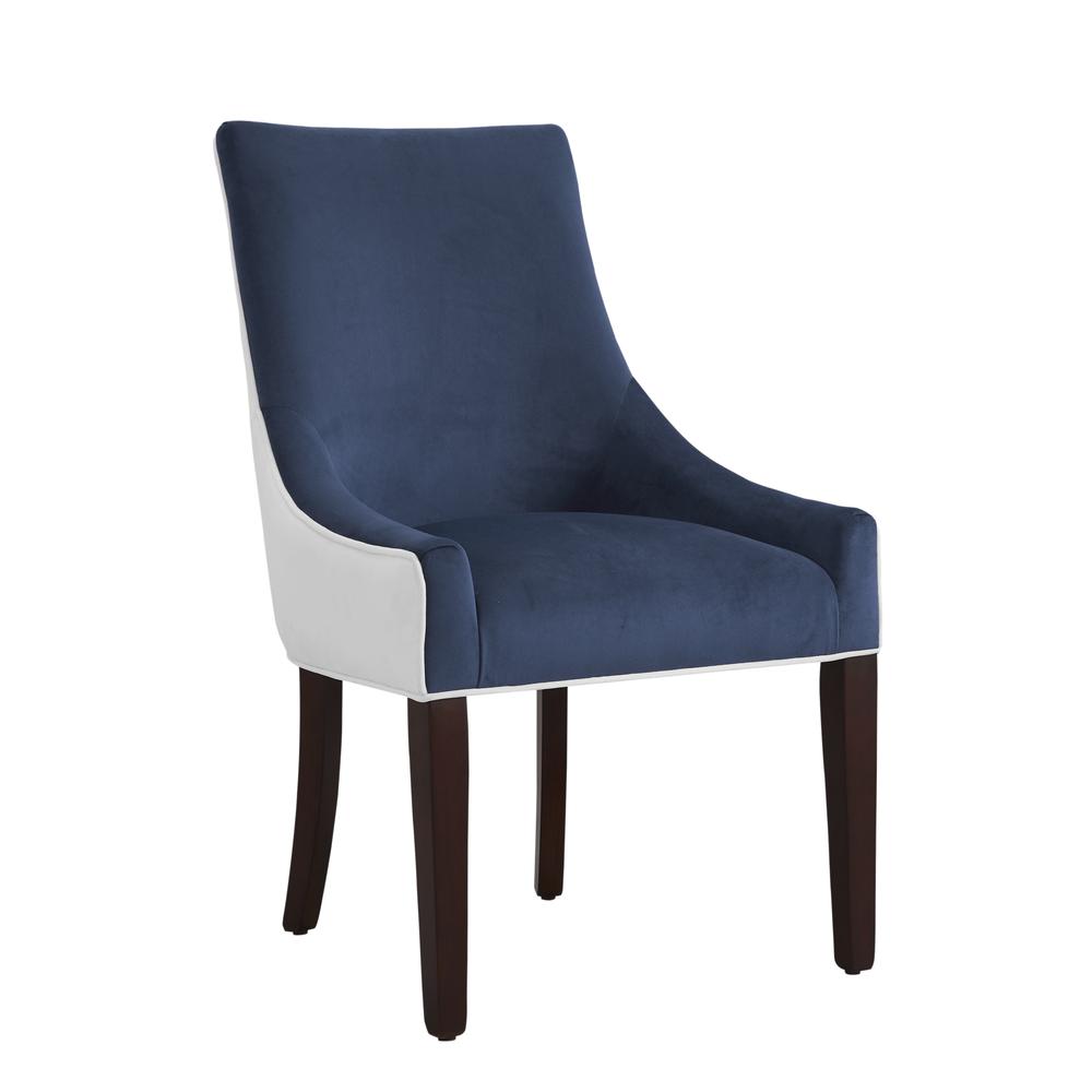 Jolie Upholstered Dining Chair -Navy Blue. Picture 7