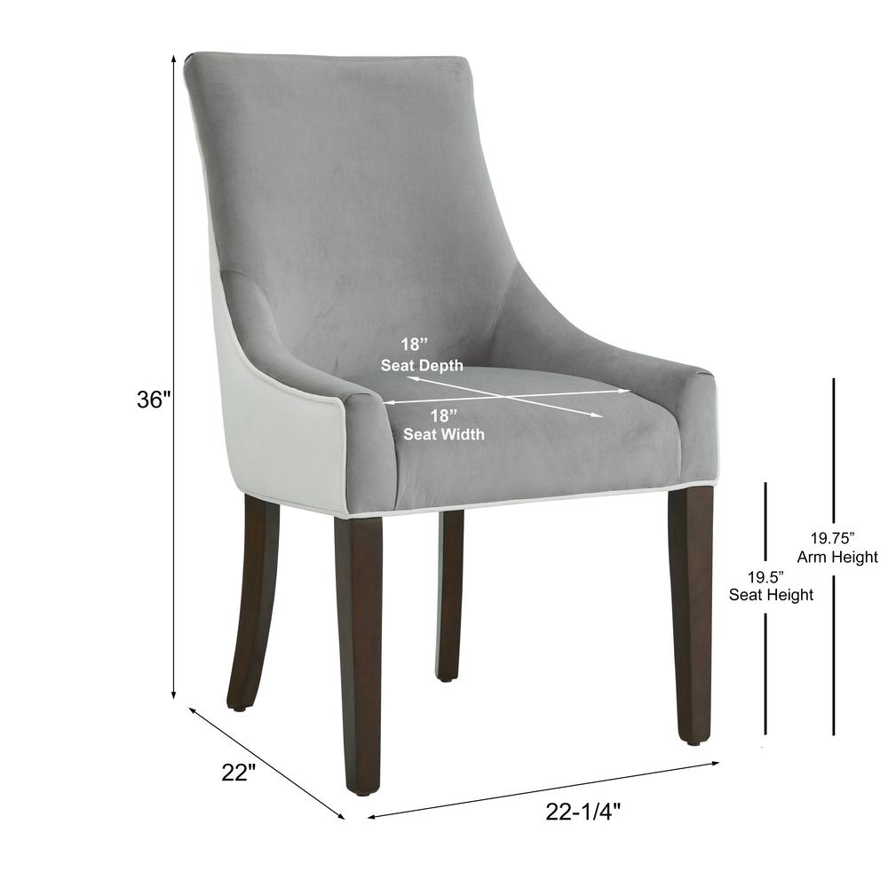 Jolie Upholstered Dining Chair -Smoke. Picture 2