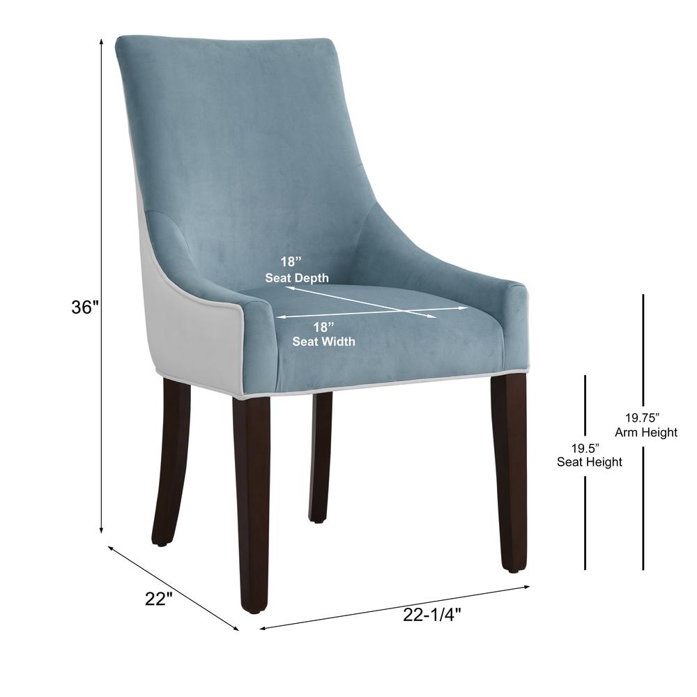 Jolie Upholstered Dining Chair -Seafoam. Picture 2