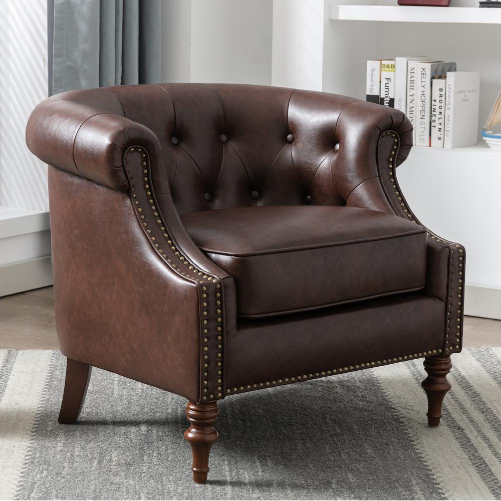 Chesterfield Button Tufted Accent Chair. The main picture.