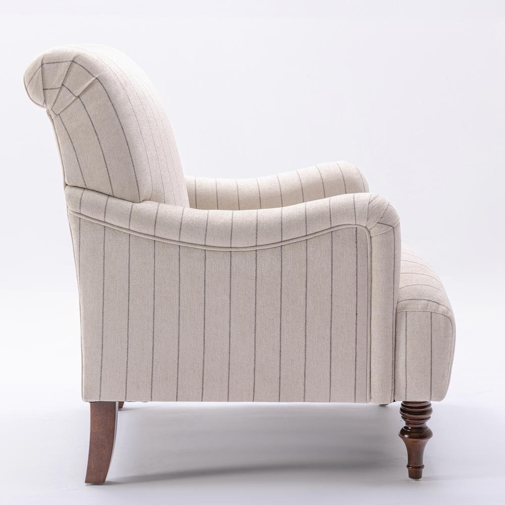 Seville Sea Oat Striped Arm Chair. Picture 7