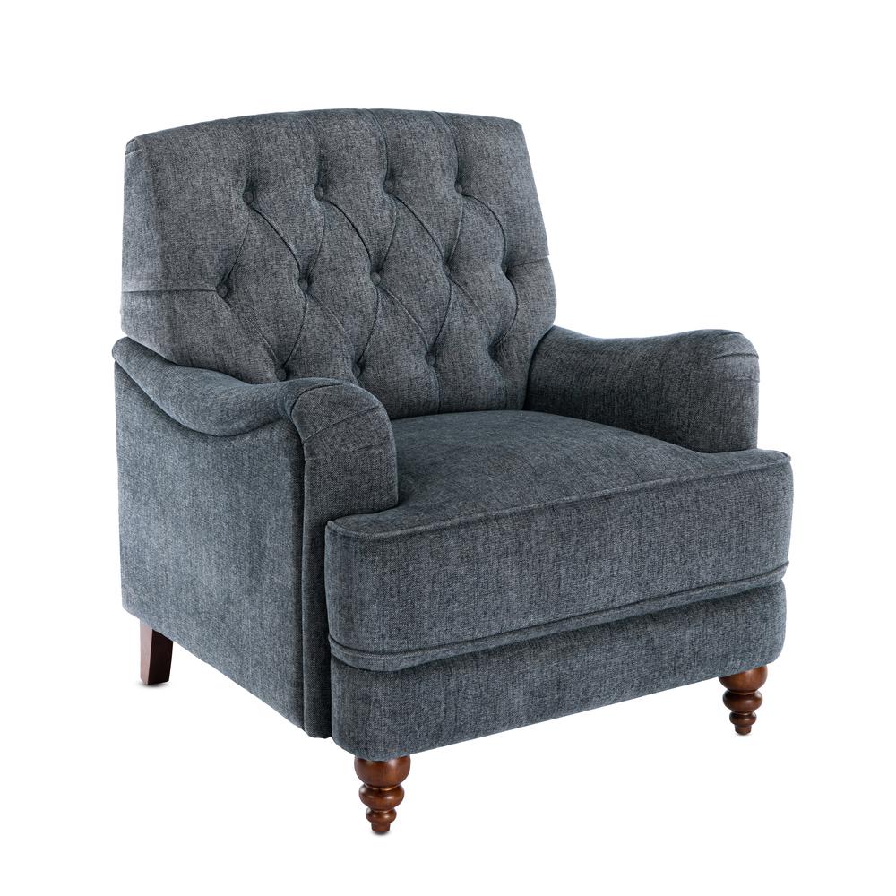 Bingham Tufted Arm Chair - Navy. Picture 5