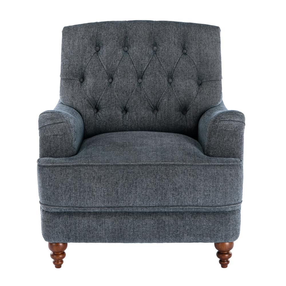 Bingham Tufted Arm Chair - Navy. Picture 8