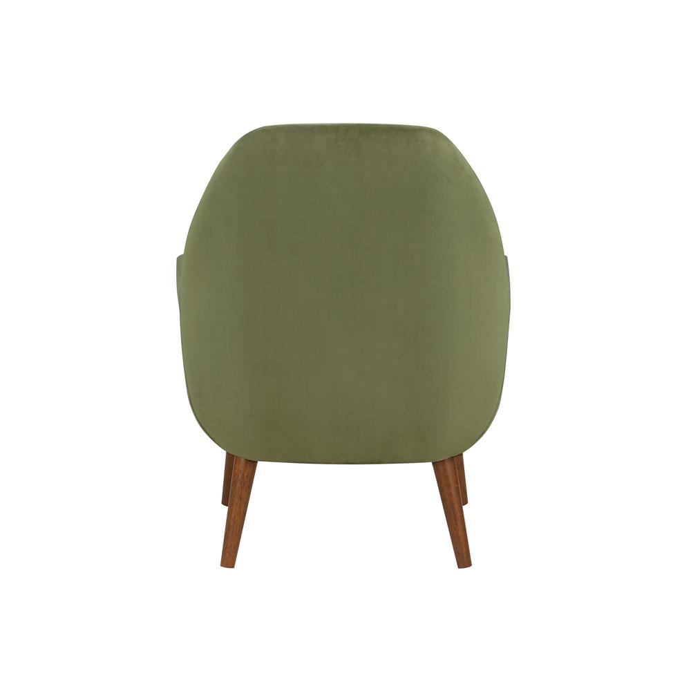 Accera Mid-Century Green Velvet Arm Chair. Picture 5