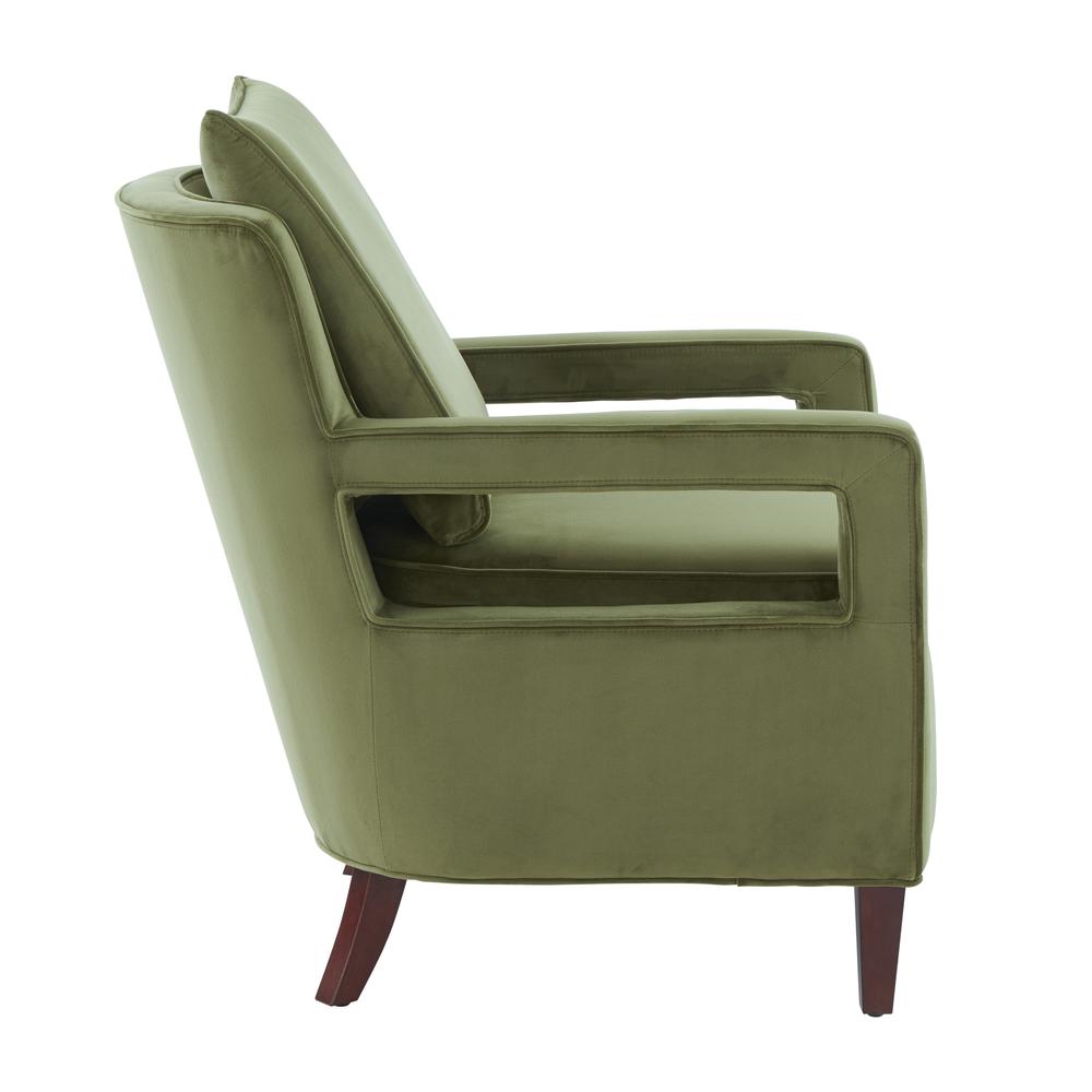 Questa Green Velvet Accent Arm Chair. Picture 4