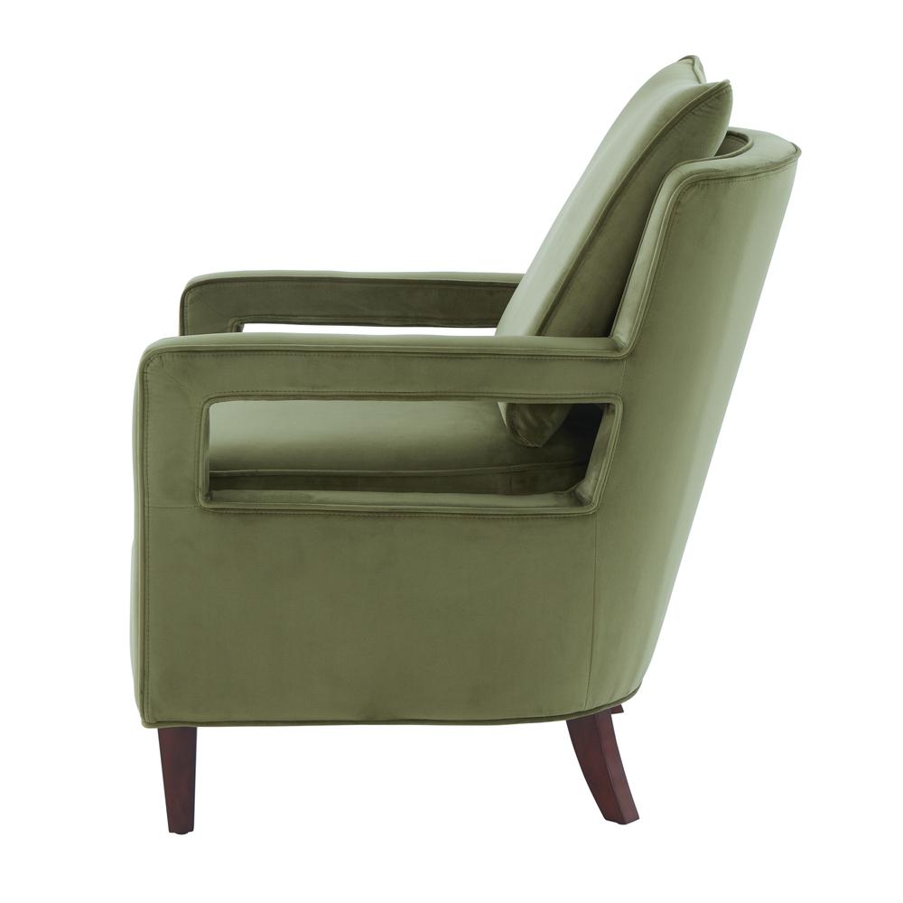 Questa Green Velvet Accent Arm Chair. Picture 5