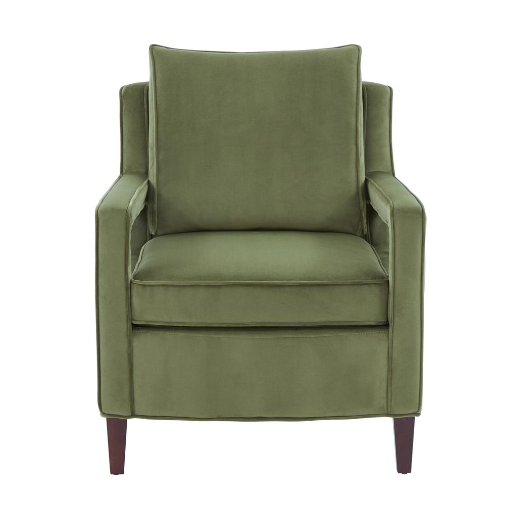 Questa Green Velvet Accent Arm Chair. Picture 6