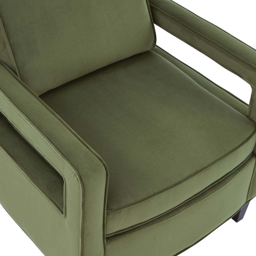 Questa Green Velvet Accent Arm Chair. Picture 9