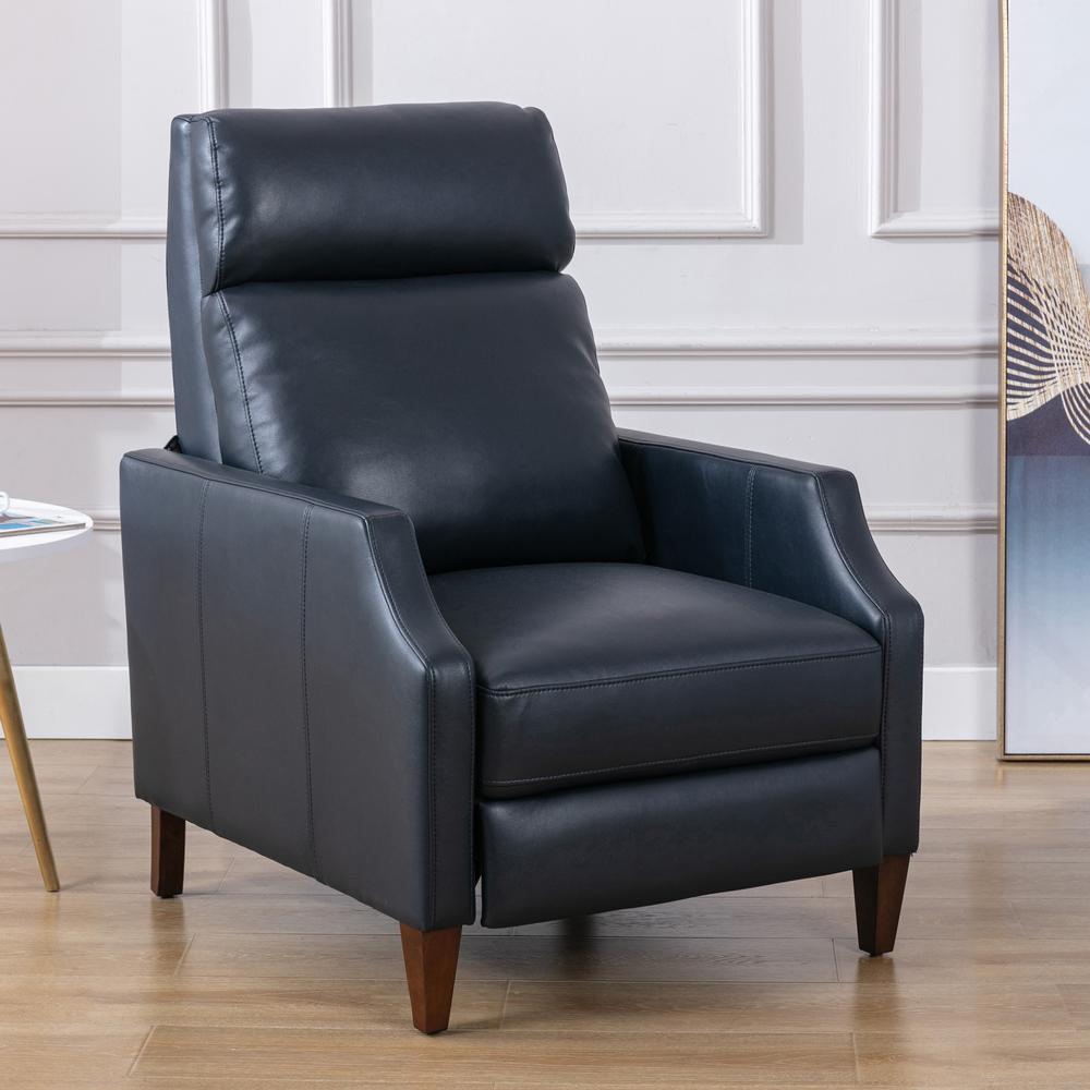 Biltmore Push Back Recliner - Midnight Blue. The main picture.