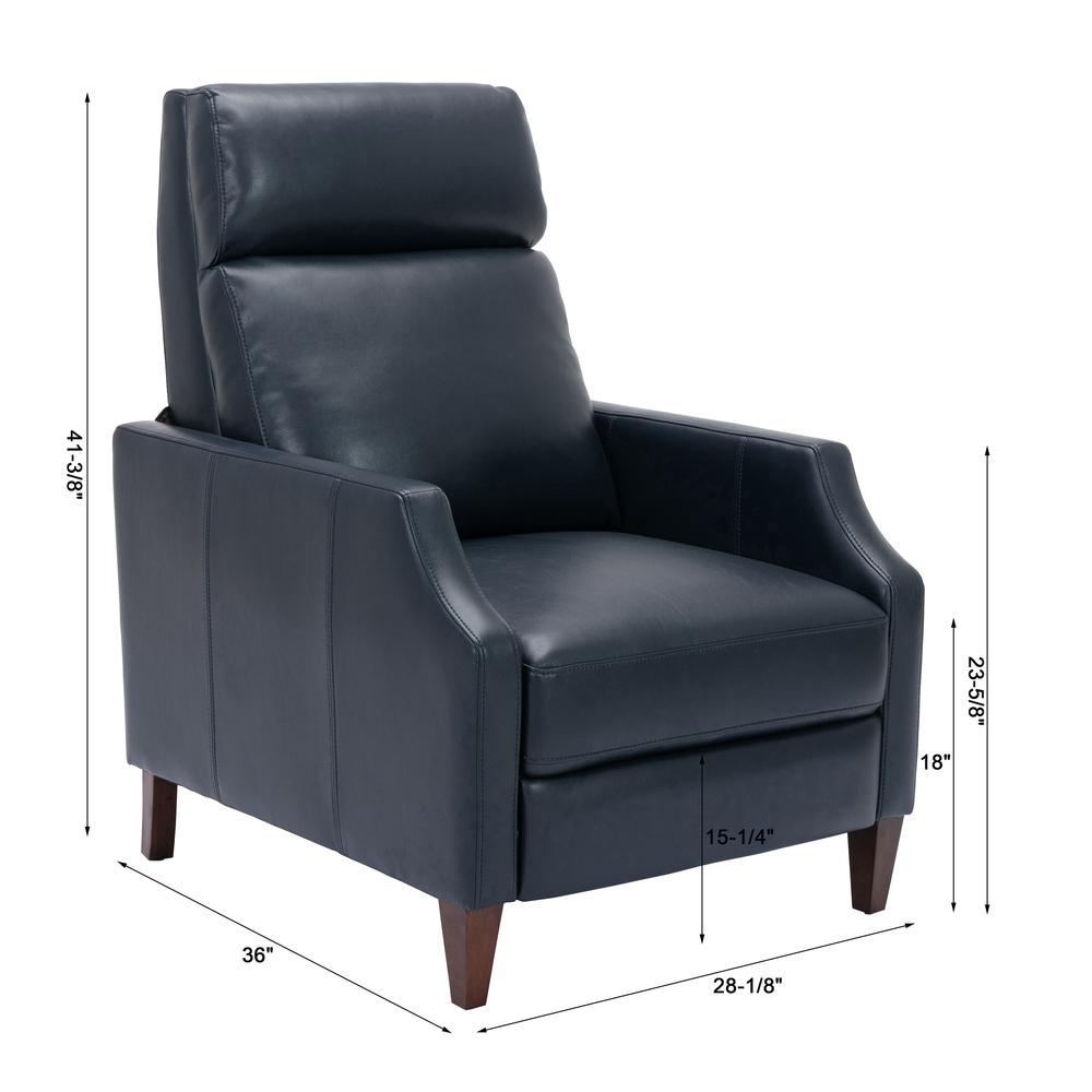 Biltmore Push Back Recliner - Midnight Blue. Picture 17