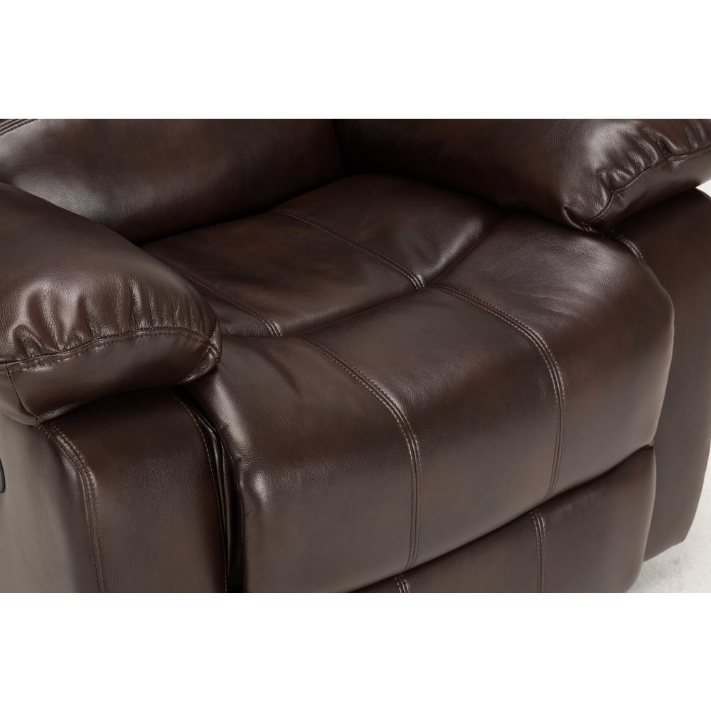 Clifton Burnished Brown Leather Gel Recliner. Picture 7