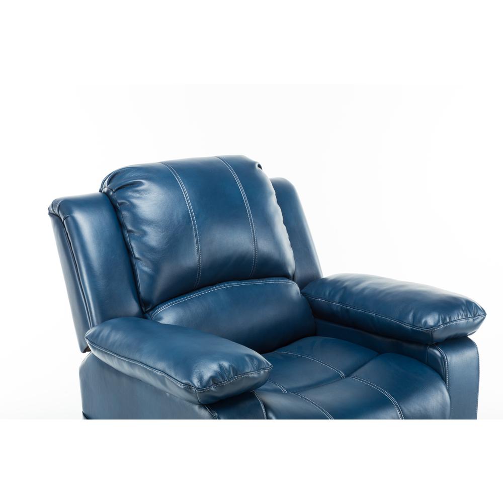 Spence Navy Blue Leather Gel Lift Chair. Picture 5