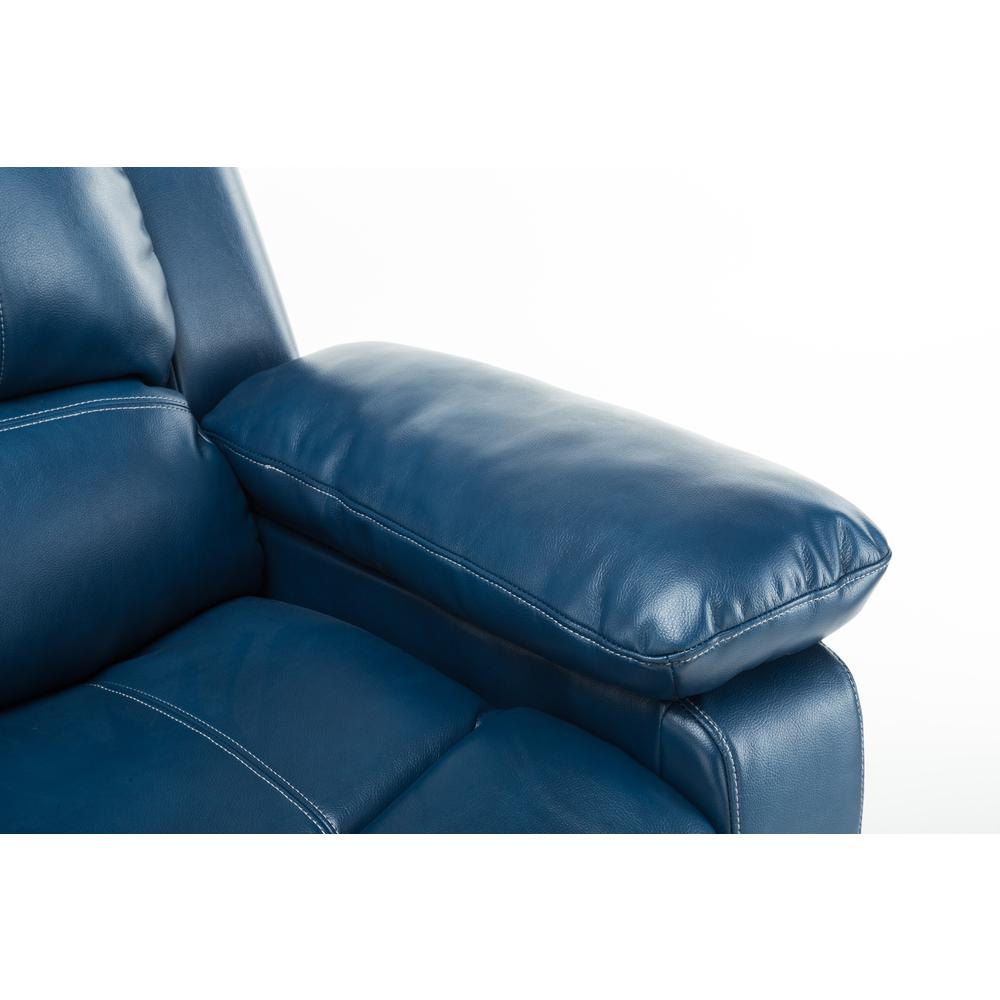 Spence Navy Blue Leather Gel Lift Chair. Picture 6
