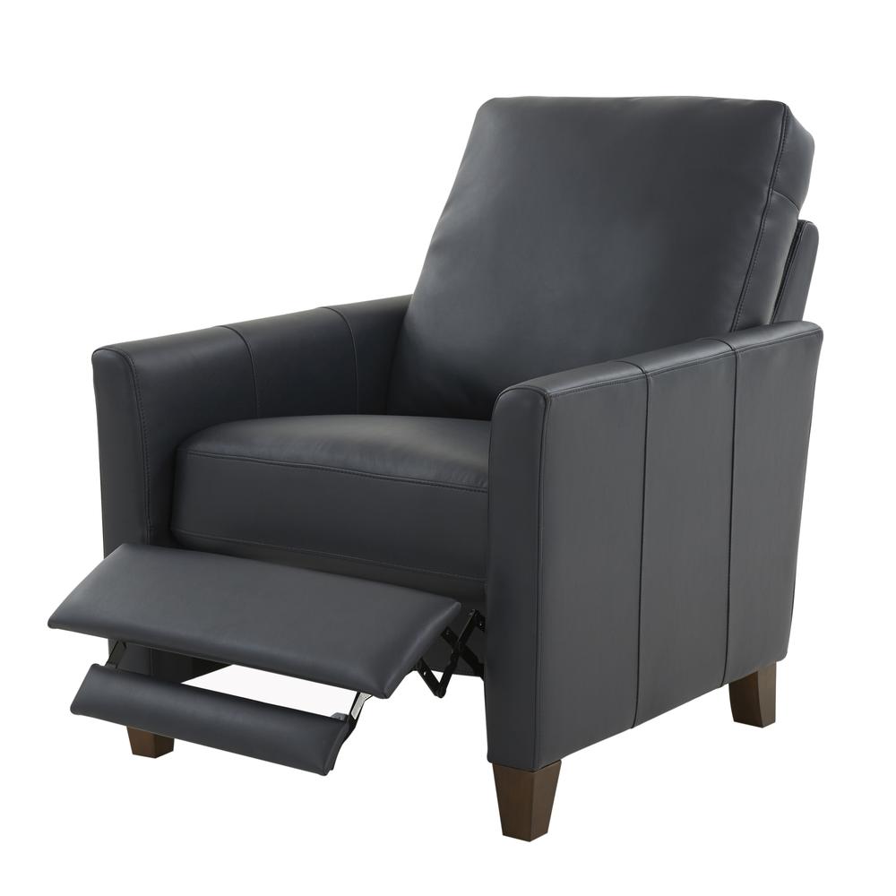 Penny Midnight Blue Faux Leather Modern Recliner. Picture 2