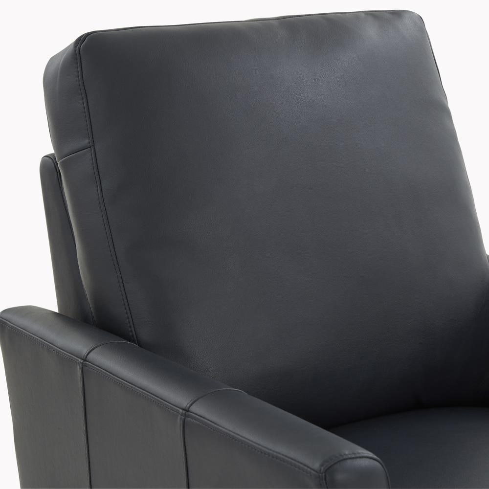 Penny Midnight Blue Faux Leather Modern Recliner. Picture 11