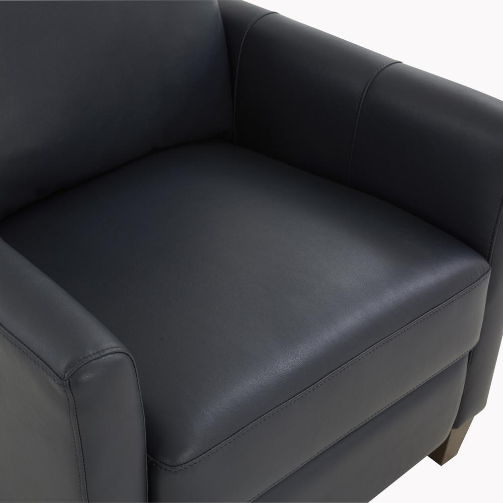 Penny Midnight Blue Faux Leather Modern Recliner. Picture 13