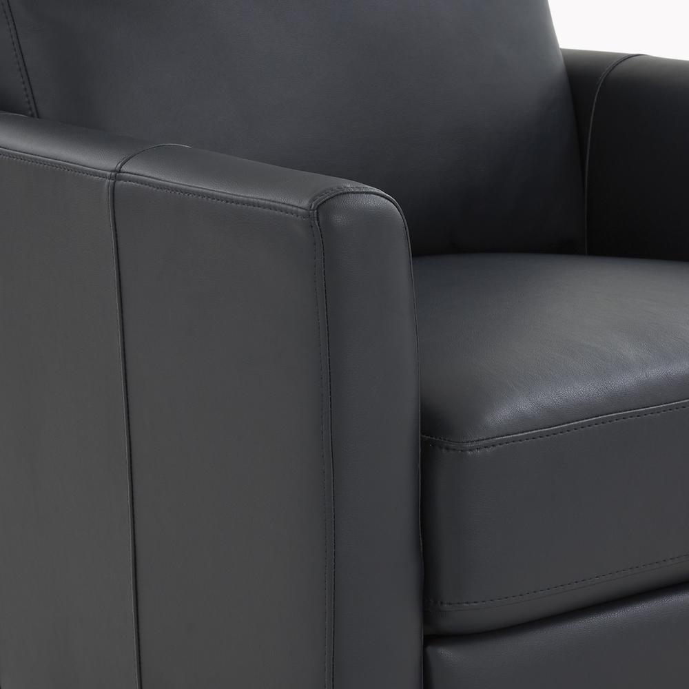 Penny Midnight Blue Faux Leather Modern Recliner. Picture 14