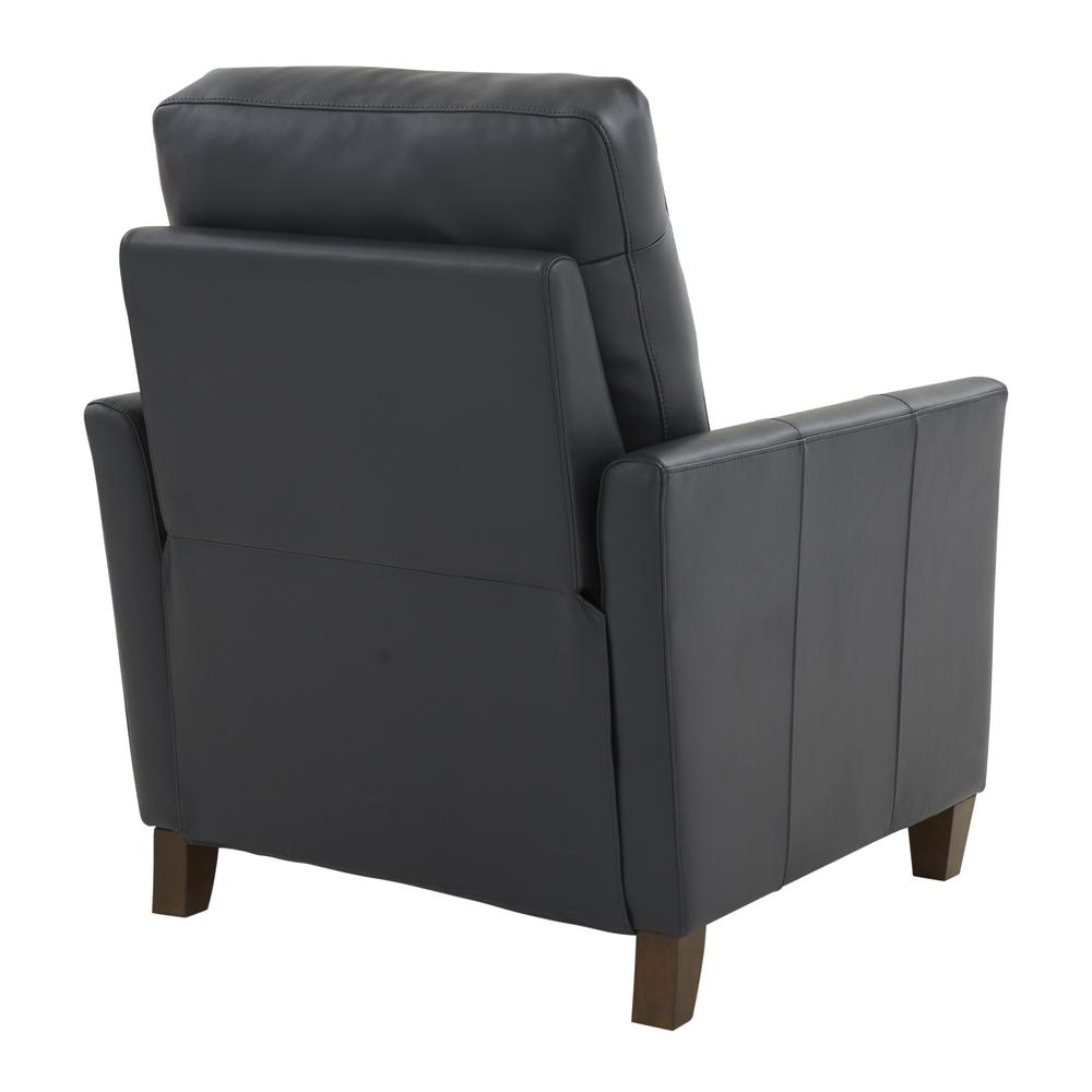 Penny Midnight Blue Faux Leather Modern Recliner. Picture 6