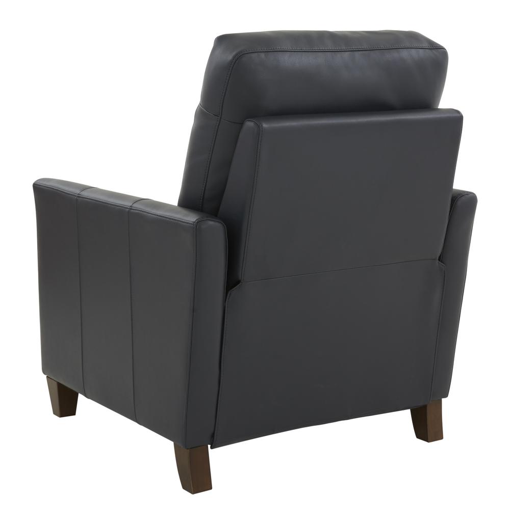 Penny Midnight Blue Faux Leather Modern Recliner. Picture 7