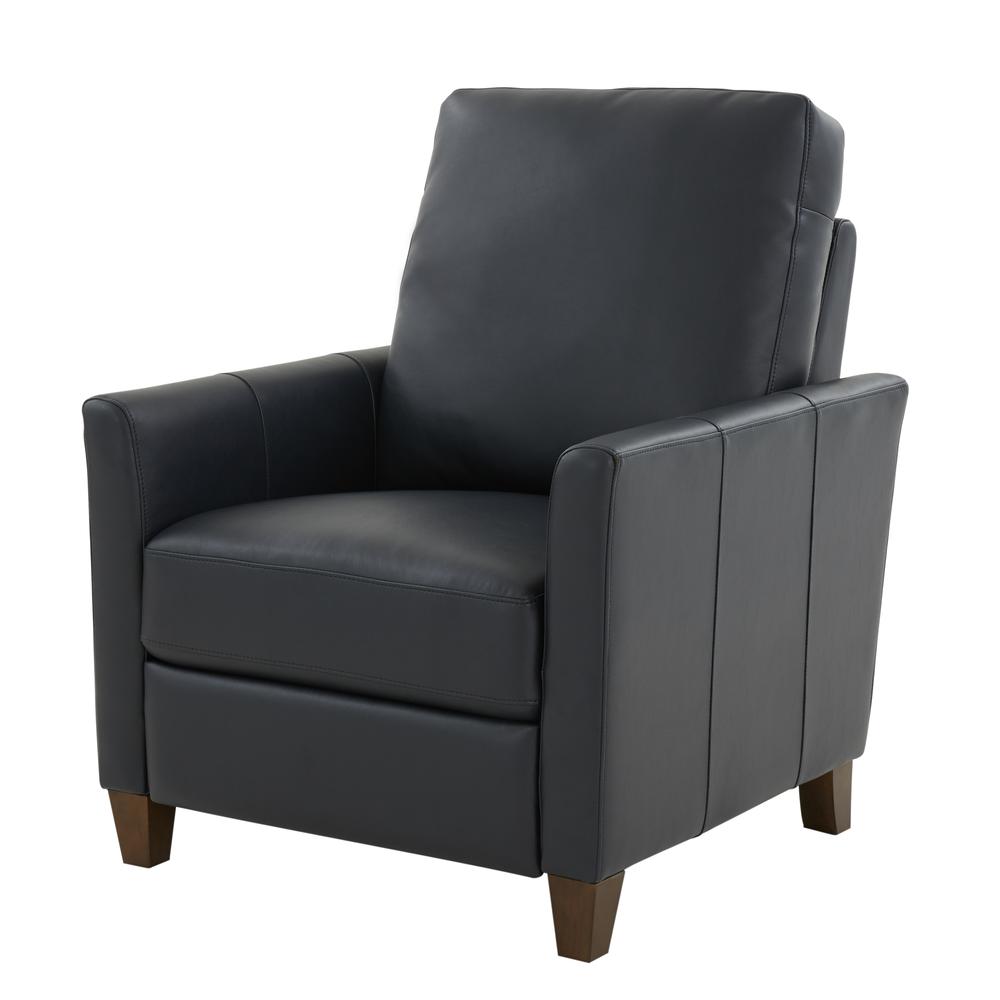 Penny Midnight Blue Faux Leather Modern Recliner. Picture 8