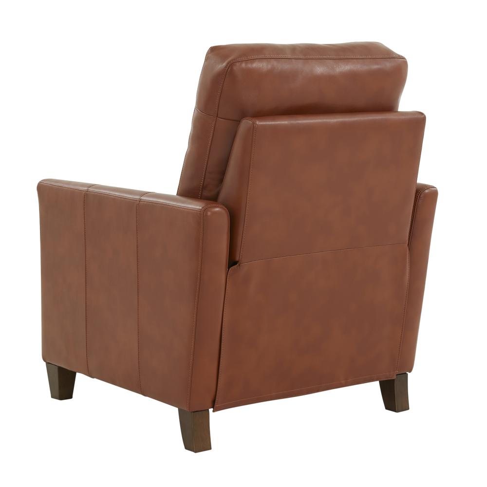 Penny Caramel Faux Leather Modern Recliner. Picture 3