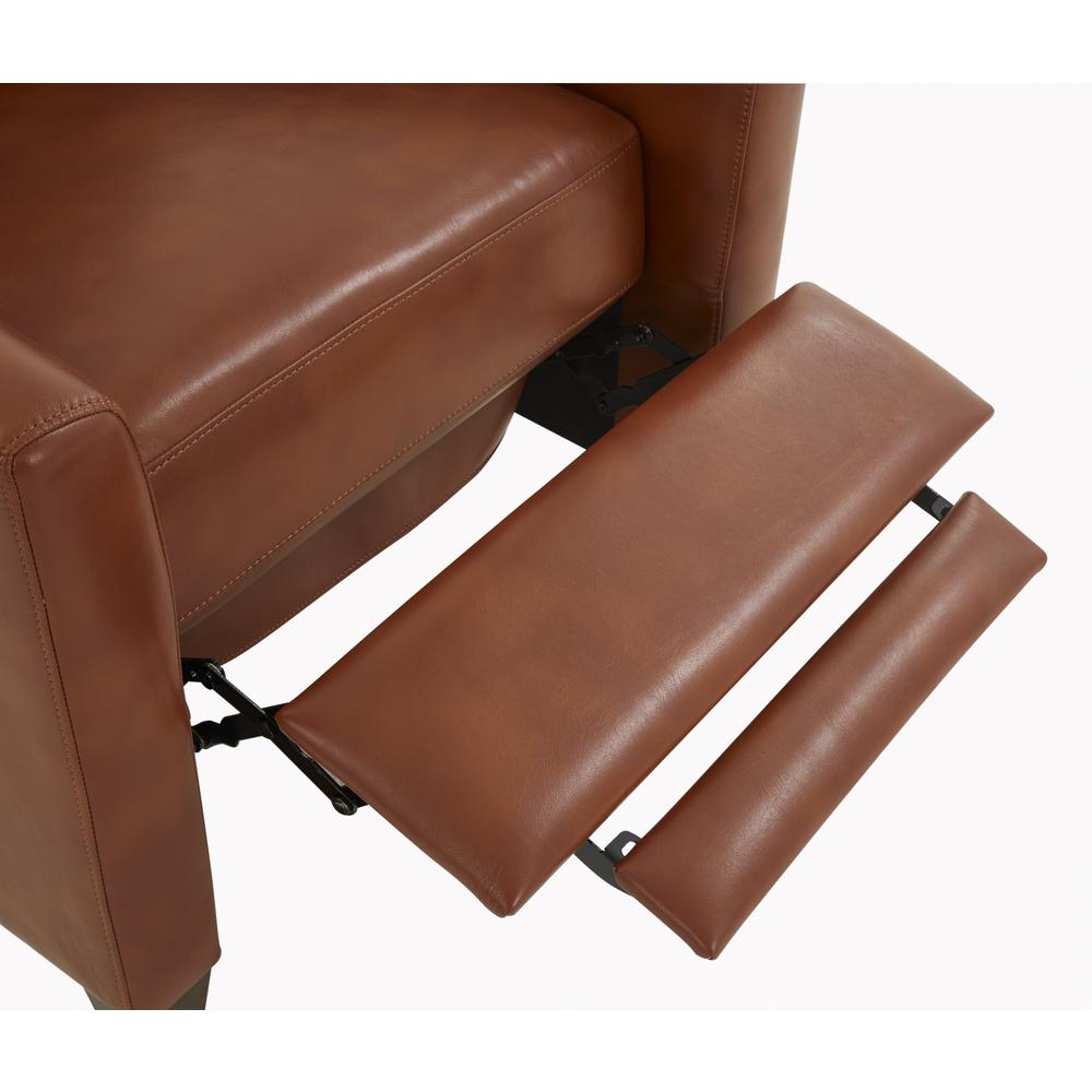 Penny Caramel Faux Leather Modern Recliner. Picture 11